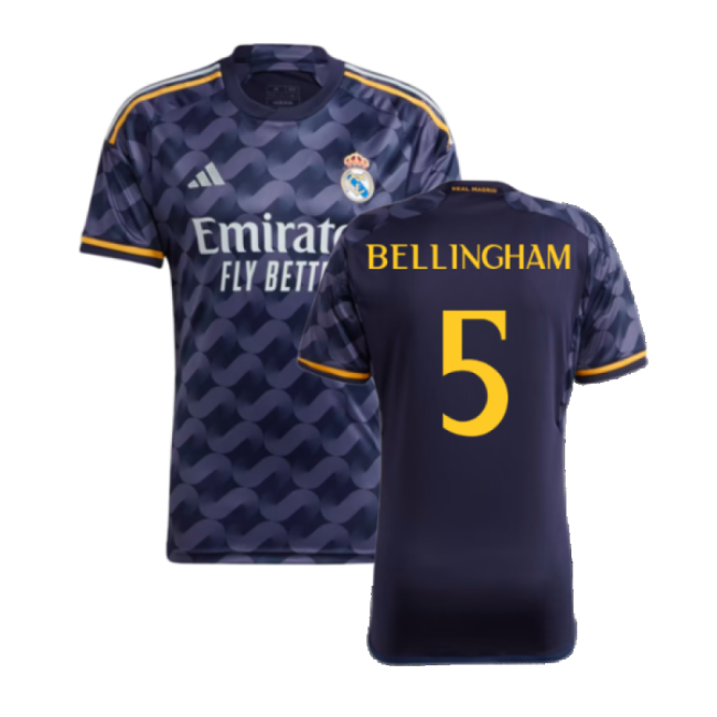 Licensed Copy Real Madrid Away Supporter Kit for Adults (Bellingham 5)