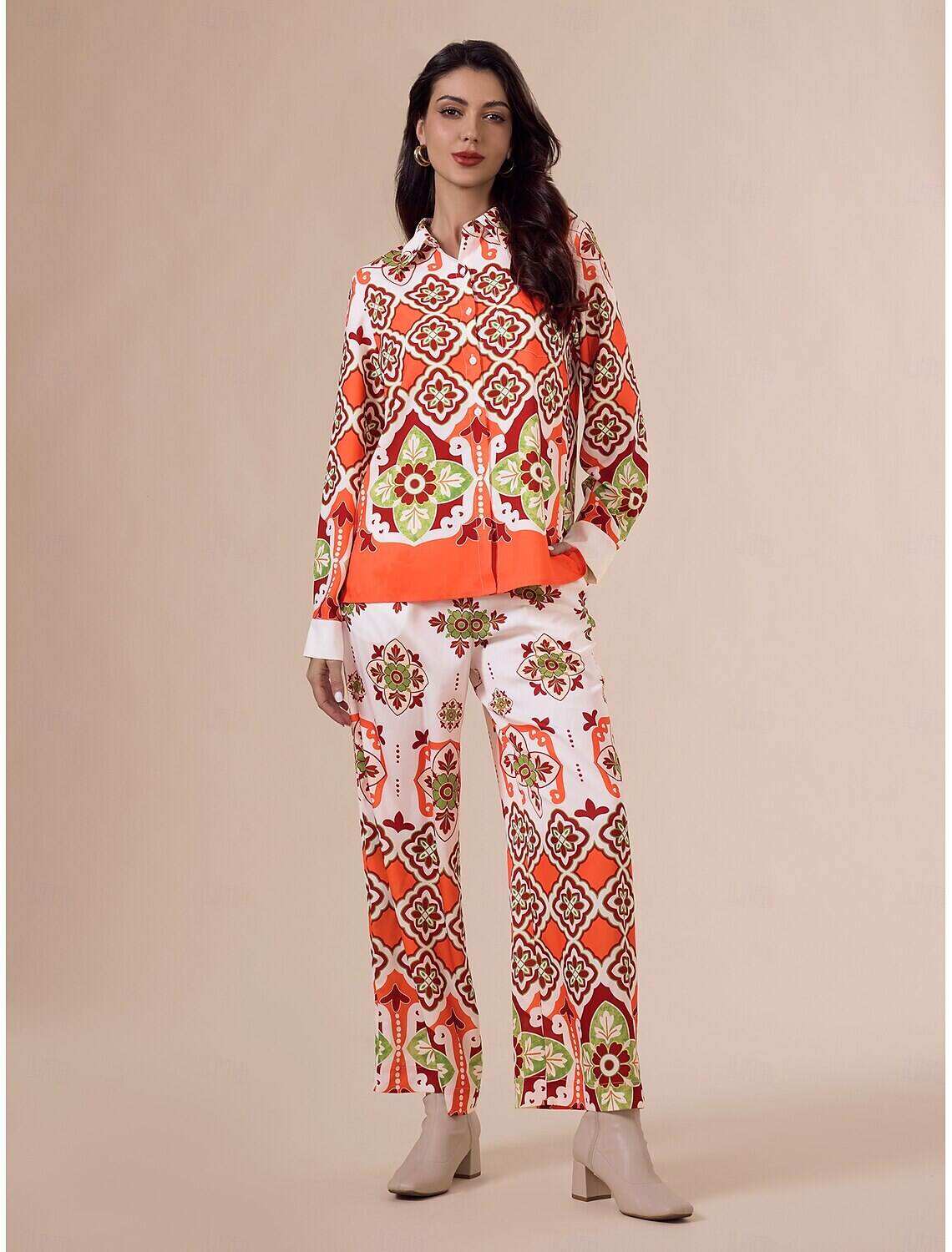 Satin Boho Double Slit Crew Neck Sleeveless Tank Top