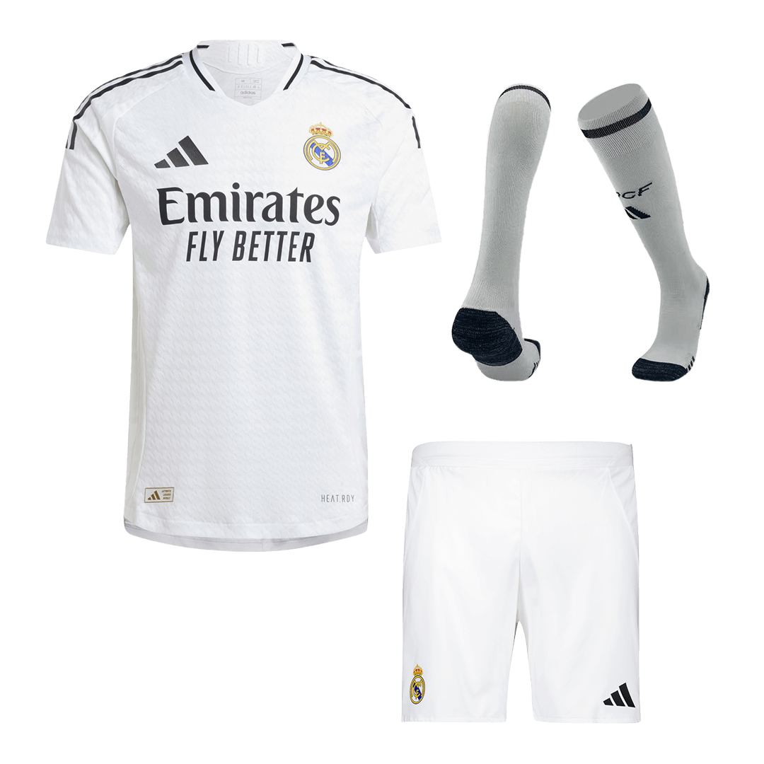 Player Version Real Madrid Home Soccer Jersey Kit(Jersey+Shorts+Socks)