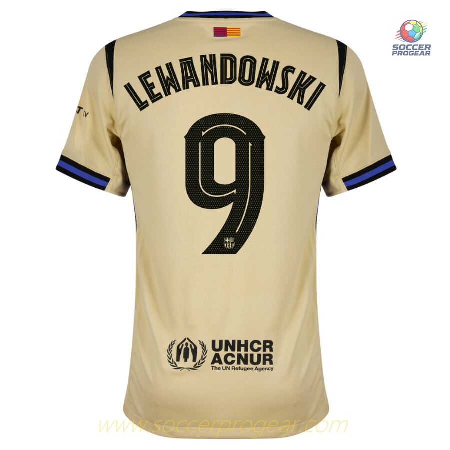 Barca Away Youth Soccer Uniform Football Jersey 2025-26 Edition Lewandowski