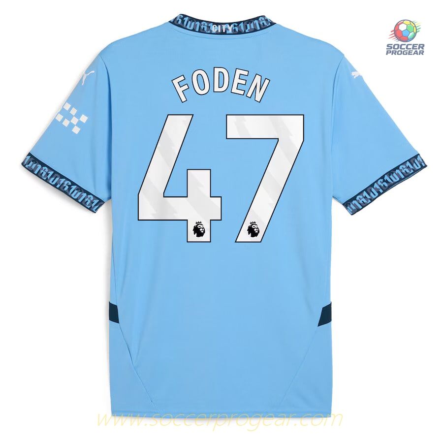 Manchester City Home Child Kit Shirt 2024-2025 Season Foden
