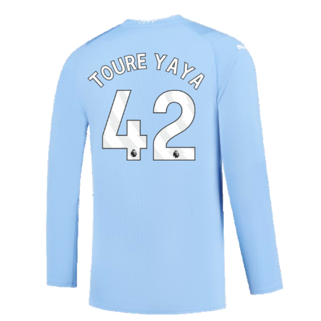 Official Manchester City 2023-2024 Puma Home Long Sleeved Shirt (S)...