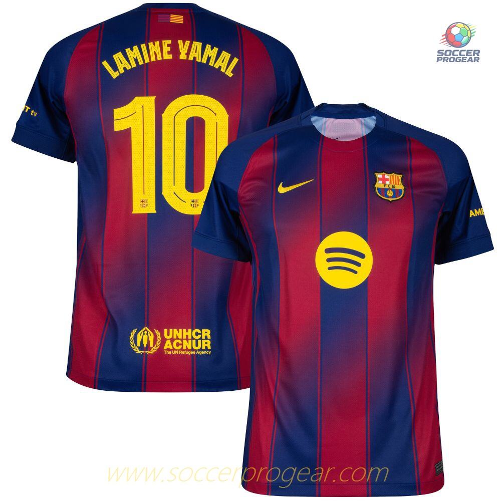 Barca Home Children Football Jersey 2025-2026 Season Lamine Yamal 10