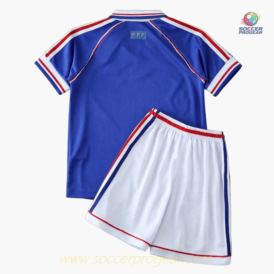 France National Team 1998 Home Soccer Jersey Set Kids Team Jersey