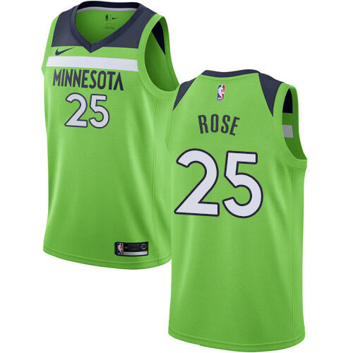 MIN #25 Derrick Rose Official 2024 Statement NBA Jersey - Green