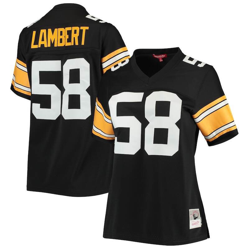 None Jack Lambert PIT Steelers Pro-Level Replica Jersey Football Appar