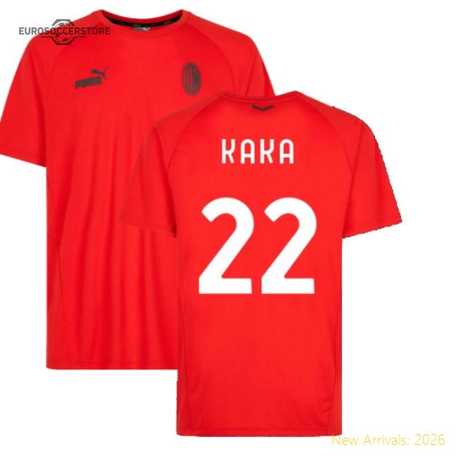 2022-2023 Ac Milan Casuals Tee (red) (kaka 22) - Economical
