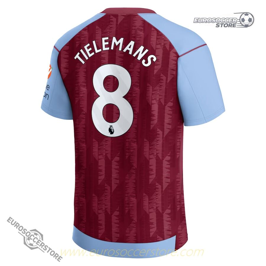 Aston Villa TIELEMANS 8 Home Football Jersey 23-24 Season