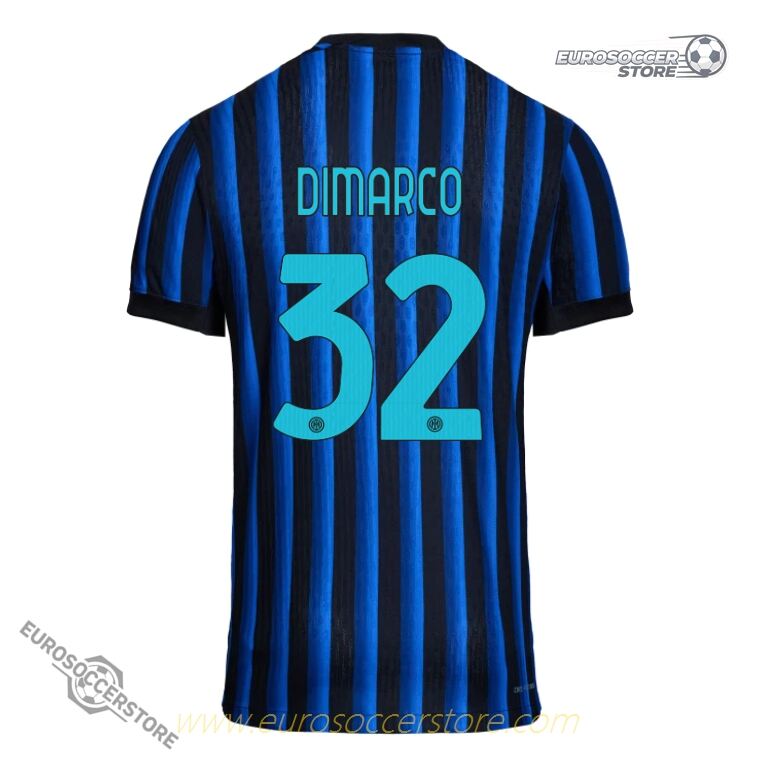 Inter Milan's 25-26 Home Jersey (Player Version) featuring DIMARCO 32