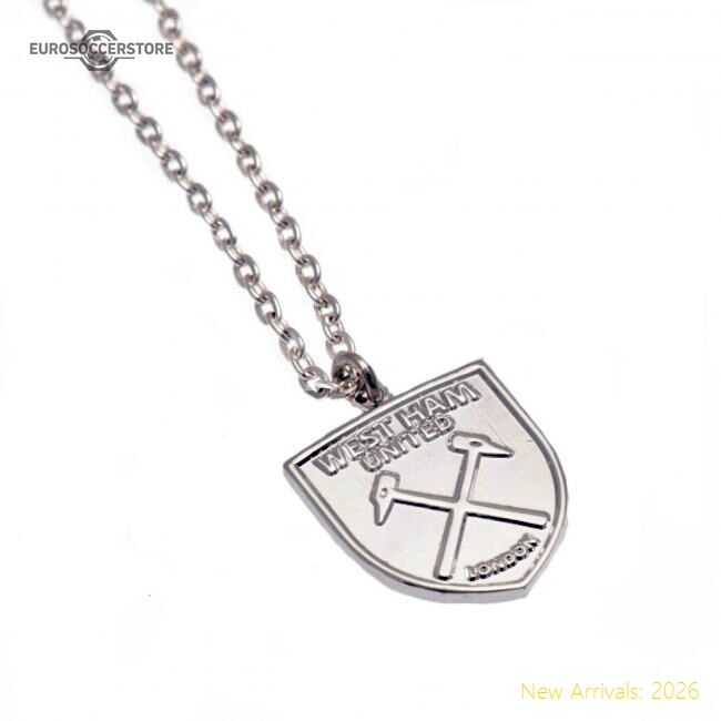 Authentic West Ham United Fc Silver Plated Pendant & Chain Xl