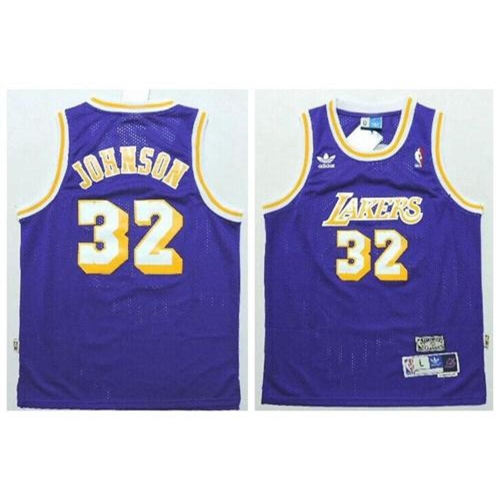Collector's Item Performance Men's Lakers #32 Magic Purple Basketball Jersey
