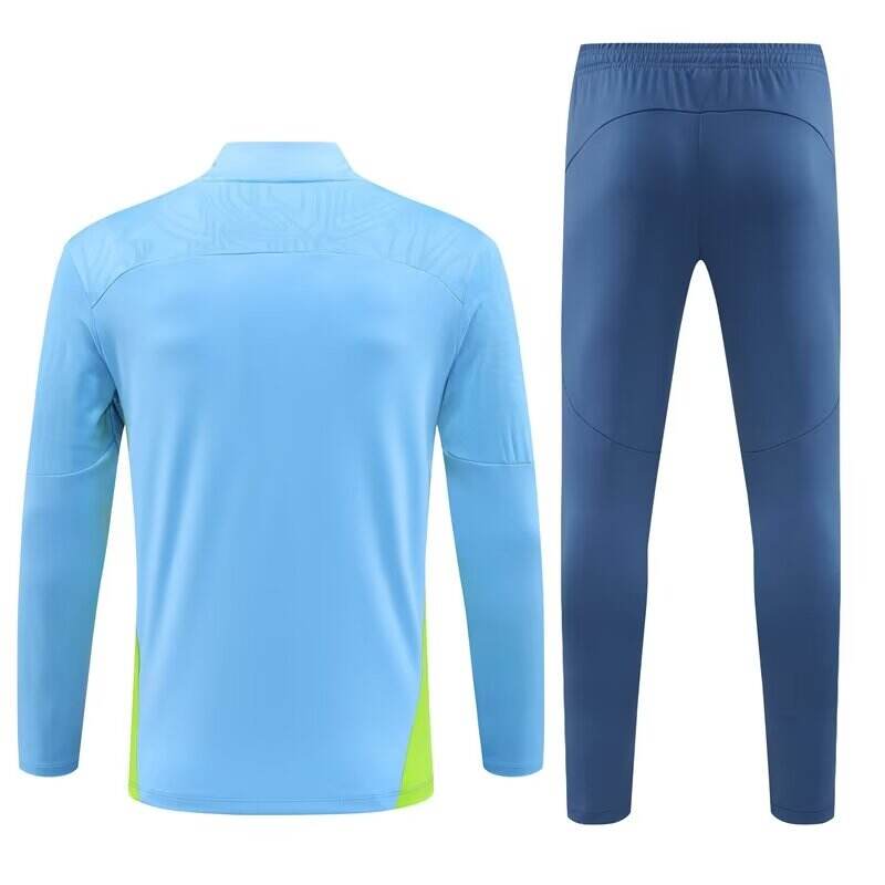 Manchester City 2425 Blue Half Zipper Tracksuit - Official Replica