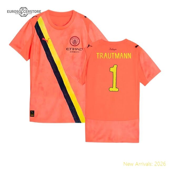 Official 2025-2026 Manchester City Cwc Goalkeeper Shirt (neon Sun)