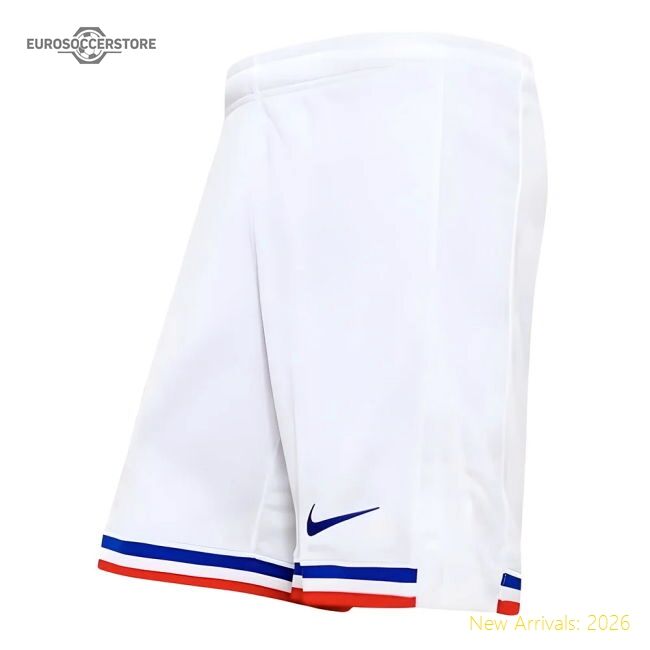 France 2024-2025 Home Shorts - Authentic Dri-fit Sleek Slim