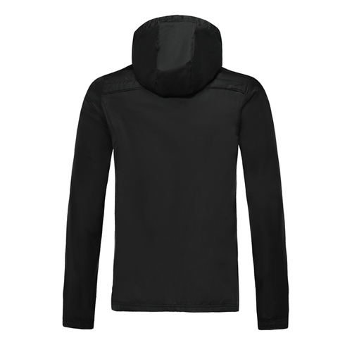 2019-20 Juventus Black Hoody Woven Windrunner - Official Replica 5767