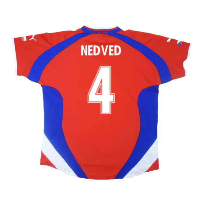 2000-2001 Czech Republic Football Team Home Uniform (Nedved 4)