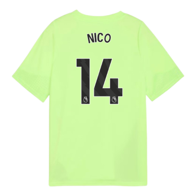 Man City Training Soccer Shirt 2025-20 Nico 14 L M S Kids