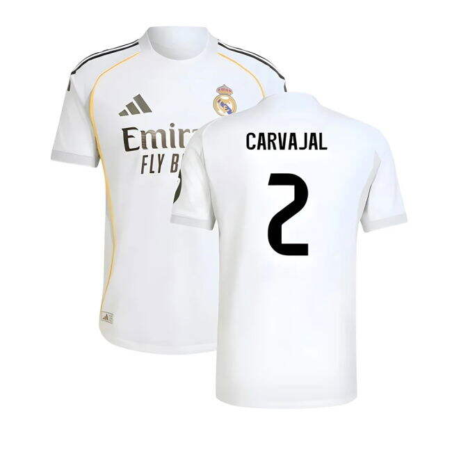 2025-2026 Real Madrid Home Vintage Football Shirt (Carvajal 2)
