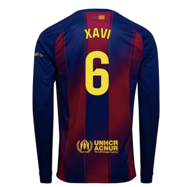 Home Shirt for Barcelona Long Sleeve 2025-2026 (Adult