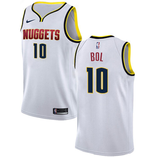 DEN #10 Bol Bol High-Quality 2024 Icon NBA Jersey - White Swingman