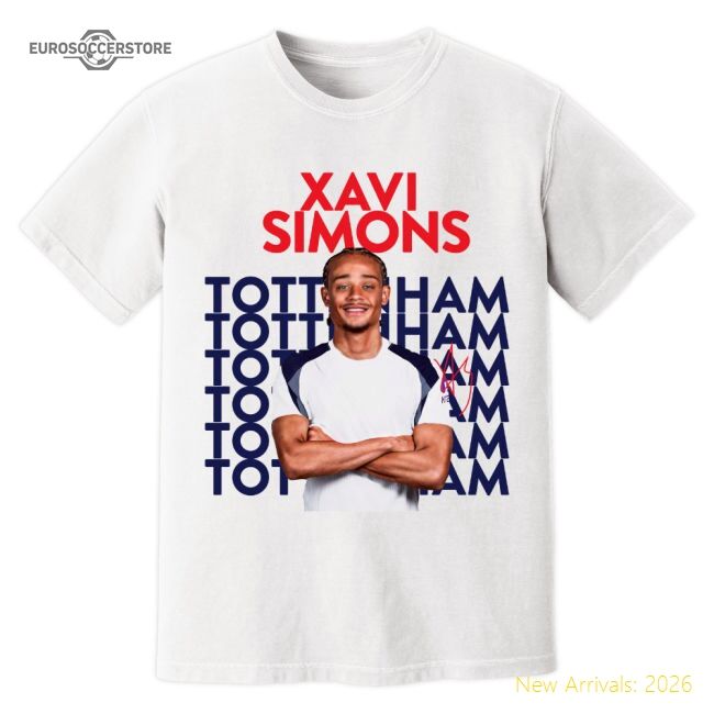 Xavi Simons Thfc New Signing T-shirt (white) - Competitive Price