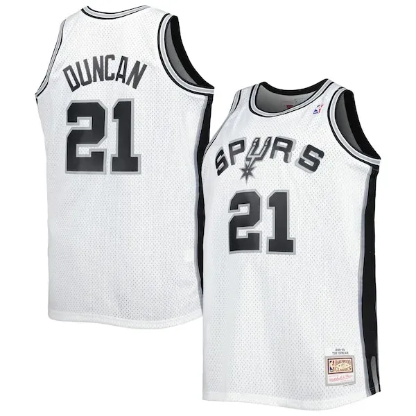 Tim Duncan SAS Swingman Jersey - fashionable top-tier - White