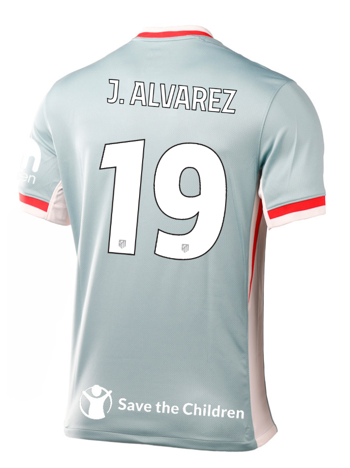Atletico Madrid 24-25 Away Champions League Jersey Featuring J. ALVAREZ #19