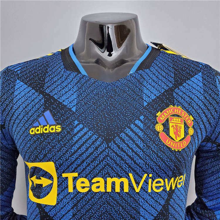 Manchester United 21-22 Third Blue Soccer Jersey Football Shirt