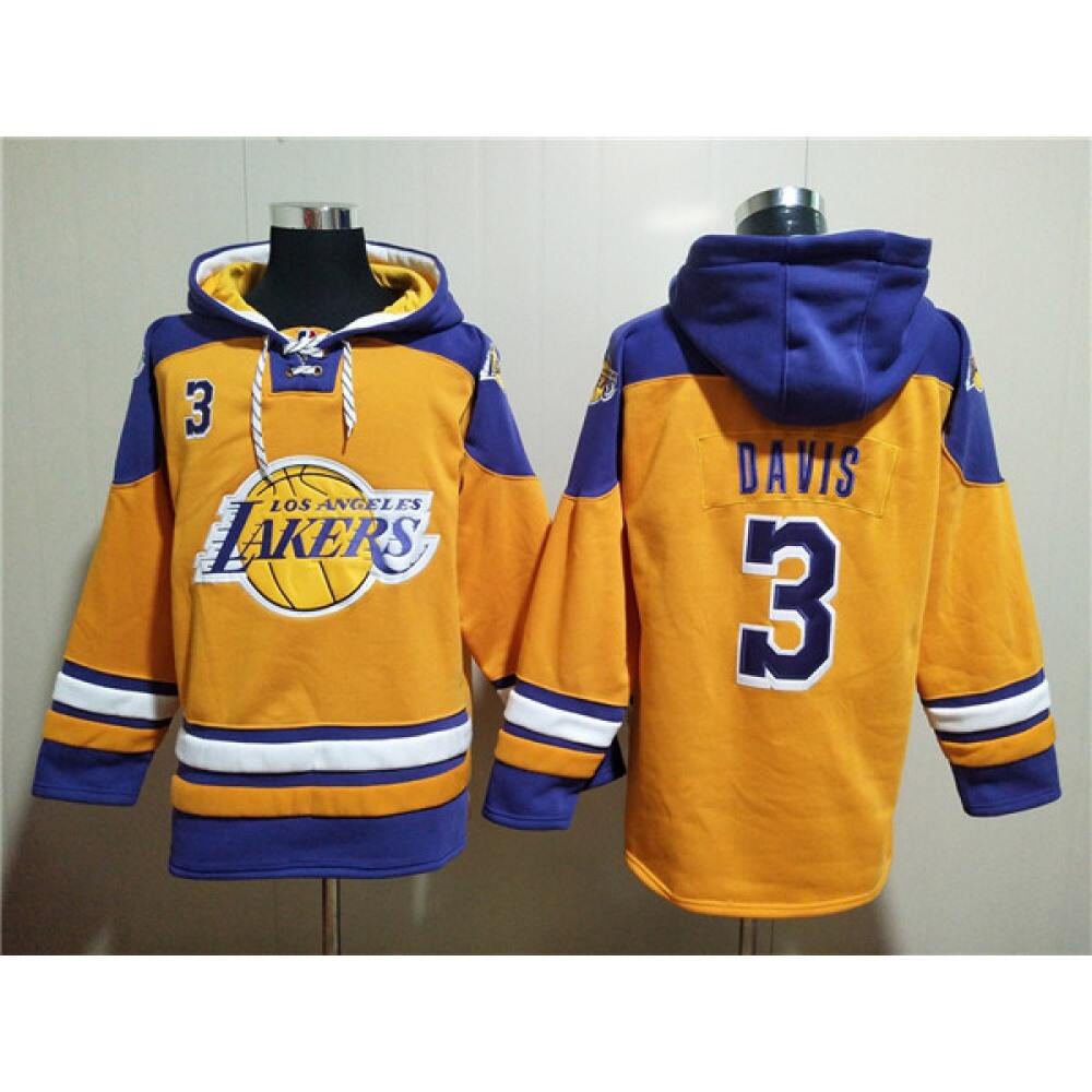 Collector's Item Classic Men's Lakers #3 Anthony Yellow Basketball Jersey