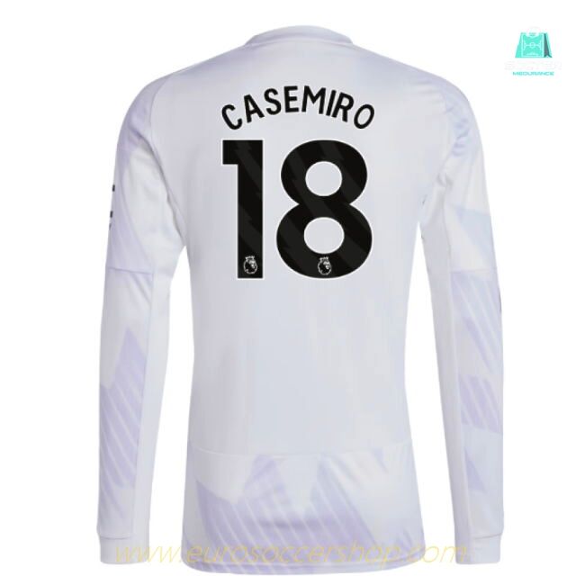 2025-2026 Man Utd Long Sleeve Away Shirt (Casemiro 18)