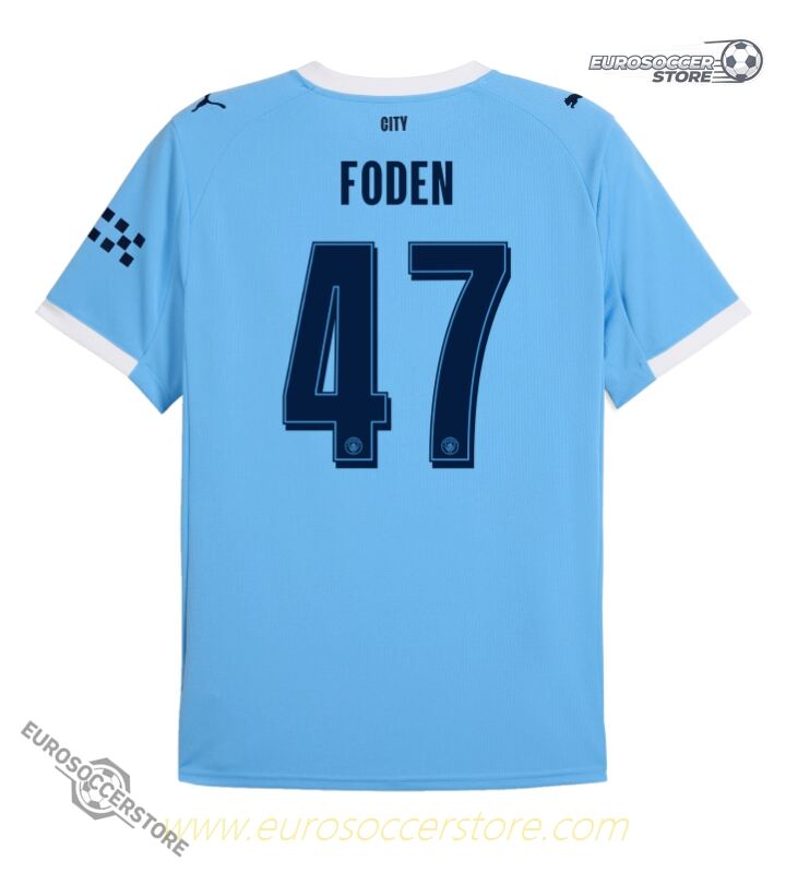Home UCL Jersey 47 Foden Manchester City 25-26