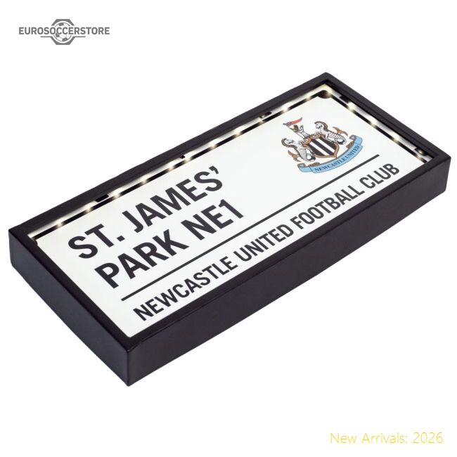 Authentic Newcastle United Fc Metal Led Street Sign - Premium Quality