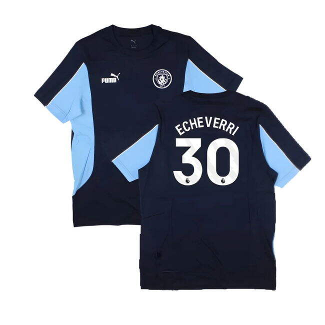 Top Tier Football Man City Ftblarchive Tee Navy Echeverri #30 Upda...
