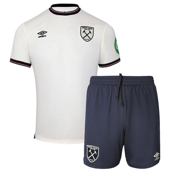 Kids West Ham United Away Kits 202526 ShirtShorts - Official Replica