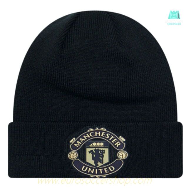 Man Utd Black Cuff Beanie