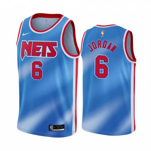 Nike Brooklyn Nets #6 DeAndre Jordan Blue Youth NBA Swingman Classic Edition Jersey Youth