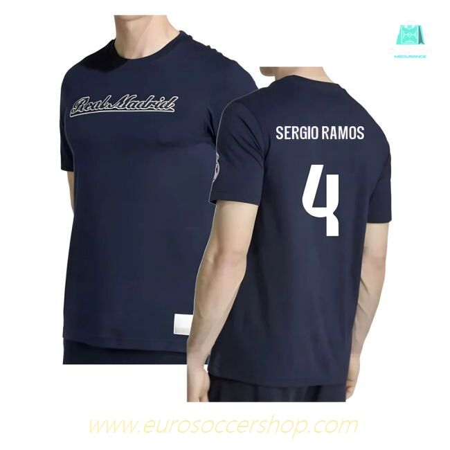 2025-2026 Real Madrid US Tee (Navy) (Sergio Ramos 4)