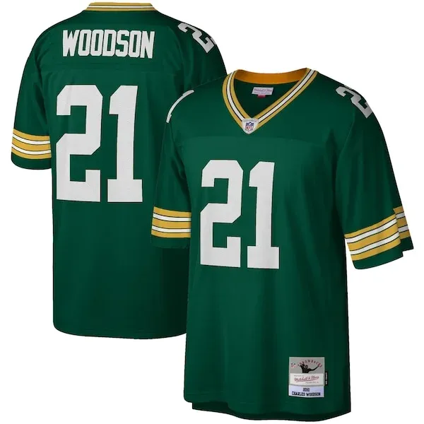 Green Bay Packers Charles Woodson Replica Jersey - Green | NFL Play...