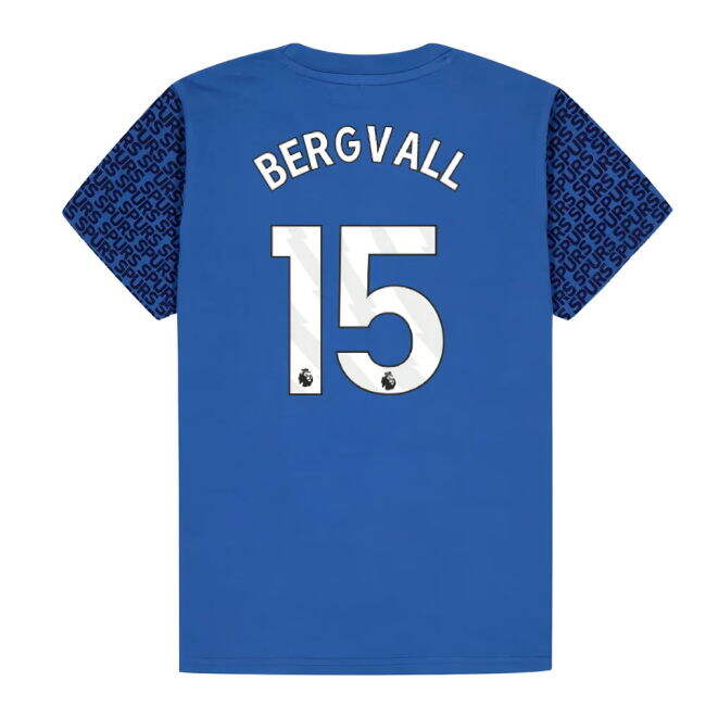 Tottenham Home Football Shirt 2022-25 - Bergvall 15 L M S Kids