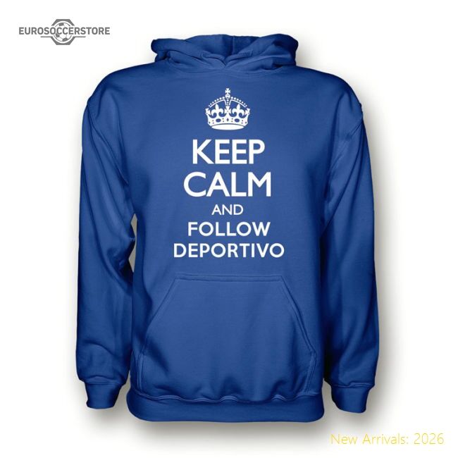 Official Trending Keep Calm And Follow Deportivo Hoody (Blue)
