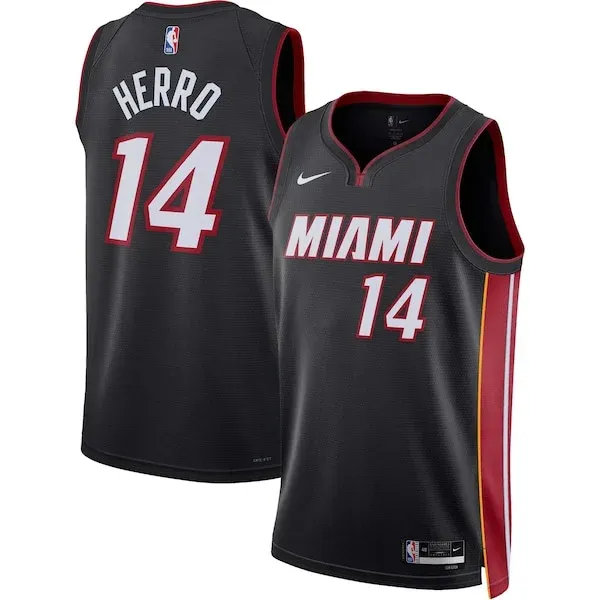 Tyler Herro MIA Swingman Jersey - stylish Basketball - Black