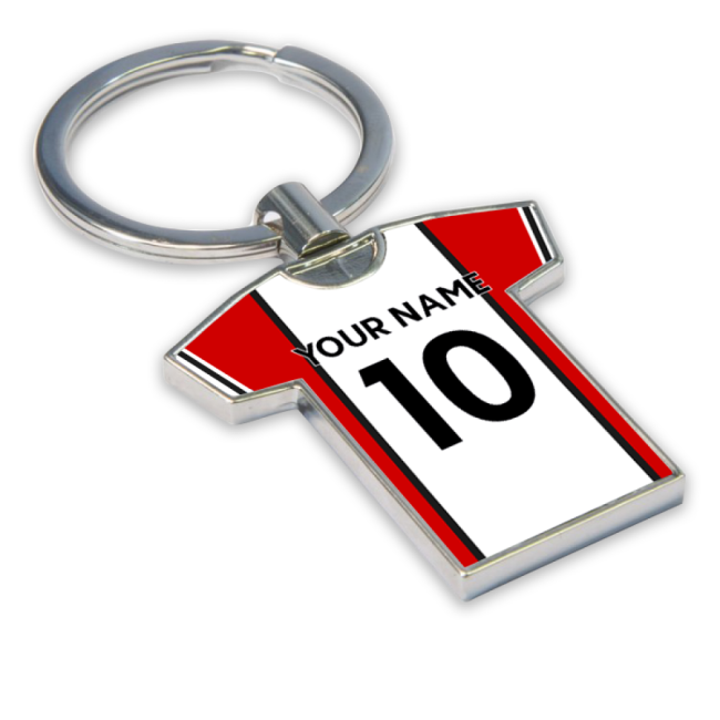 Personalised Southampton Football Kit Key Ring