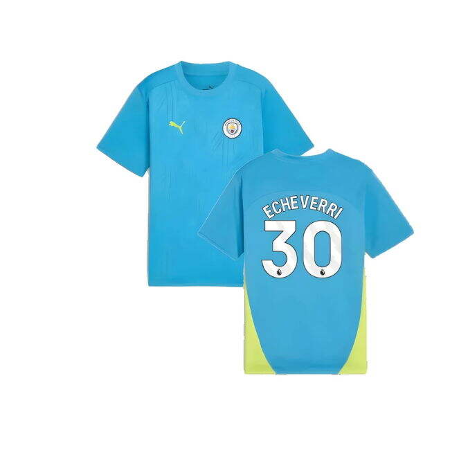 Man City Official Training Football Shirt 2024-20 Echeverri 30 L M ...