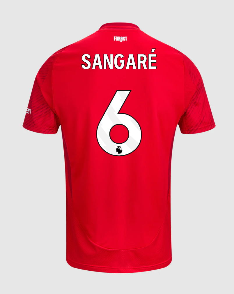Nottingham Forest 24-25 Home Jersey with Sangaré 6 Printing