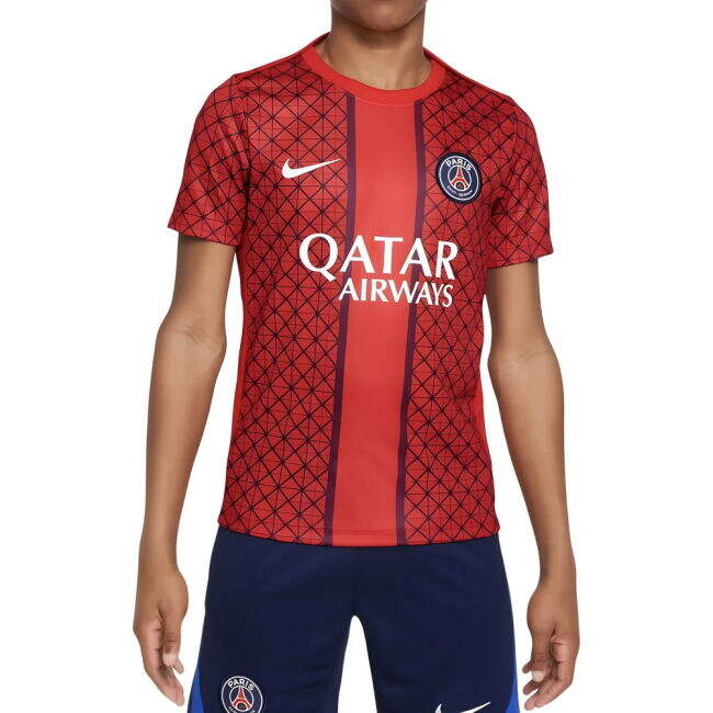 2025-2026 PSG Academy Pro Away Pre Match Shirt (Red) - Kids