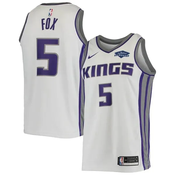 Top-Grade De'Aaron Fox SAC Basketball Jersey - White - Fan Favorite