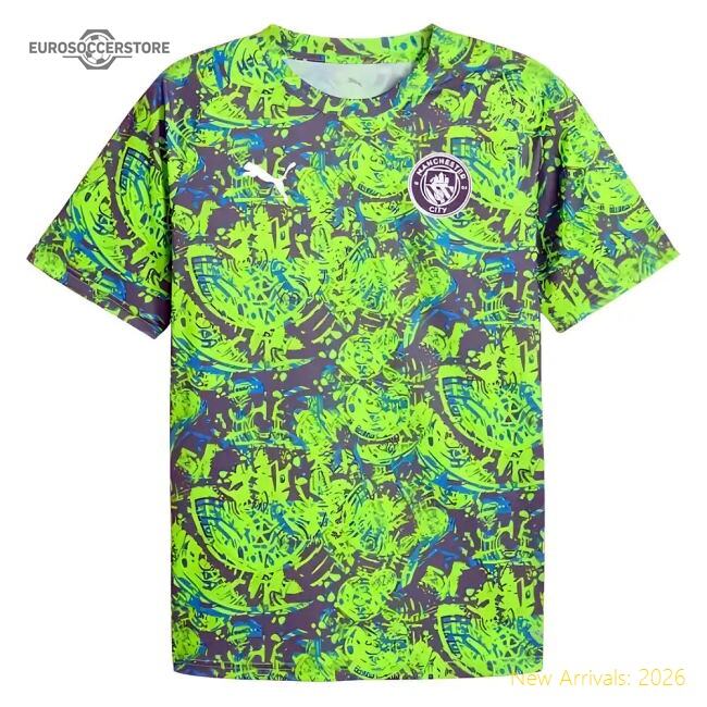 Premium 2025-2026 Man City Warm Up Jersey (pro Green) - Premium