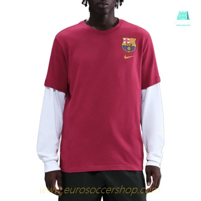2025-2026 Barcelona Crest Tee (Shield Red) (Your Name)