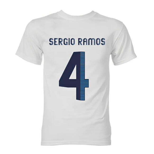 Real Madrid Trendy Football T-Shirt (White) Stretch Fabric