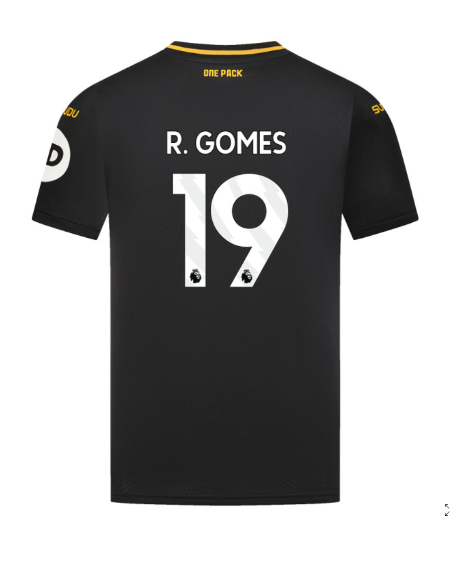 Wolverhampton Wanderers 24-25 Season Away Jersey Featuring R. GOMES Number 19